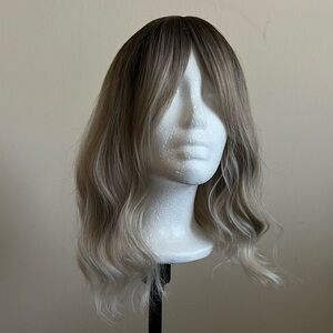 14” Natural Looking Short Wavy Synthetic Heat Resistant Wig With Bangs